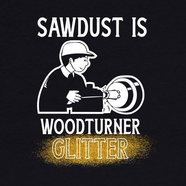 Wood Turner Glitter Sawdust Turning on Lathe by Antzyzzz